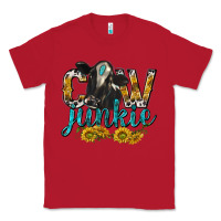 Red Cow Junkie with Cow Classic Tee - texasbilliewilder