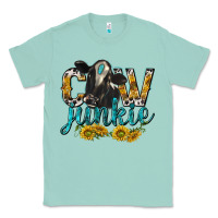Seafoam Cow Junkie with Cow Classic Tee - texasbilliewilder