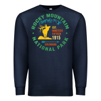 Navy womens rocky mountain national park hiking travel souvenir novelty v n Premium Sweatshirt - trangStudio