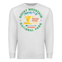Oatmeal Heather womens rocky mountain national park hiking travel souvenir novelty v n Premium Sweatshirt - trangStudio