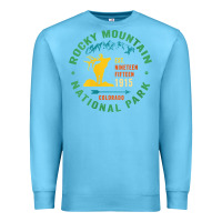 Ocean Blue womens rocky mountain national park hiking travel souvenir novelty v n Premium Sweatshirt - trangStudio
