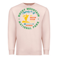 Pale Pink womens rocky mountain national park hiking travel souvenir novelty v n Premium Sweatshirt - trangStudio