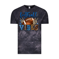 Cloud Black Football vibes blue and grey team color Vintage Tee - HowdyJamesFarm