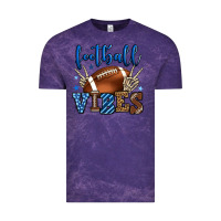 Cloud Purple Football vibes blue and grey team color Vintage Tee - HowdyJamesFarm
