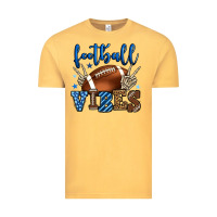 Vintage Mustard Football vibes blue and grey team color Vintage Tee - HowdyJamesFarm