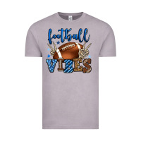 Vintage Zinc Football vibes blue and grey team color Vintage Tee - HowdyJamesFarm