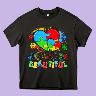 Different Is Beautiful Heavy Core Tee Designed By Artiststas