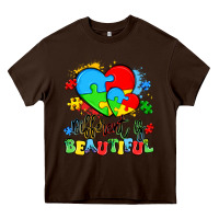 Chocolate Brown different is beautiful Heavy Core Tee - Artiststas