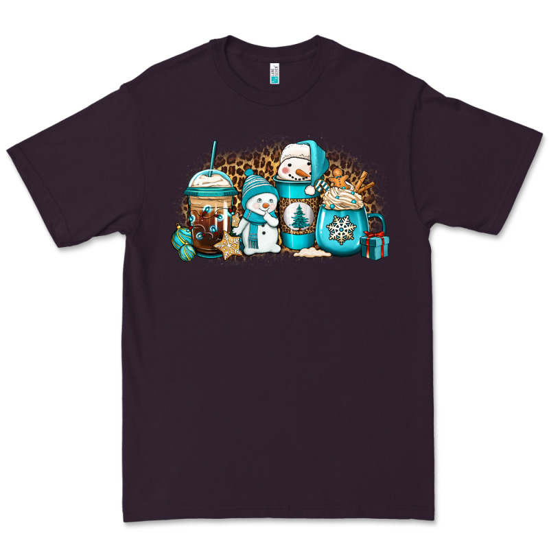 Winter Snowman Coffee Cups Premium Tee by Jasminsmagicworld | Teevron