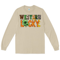 Mushroom Western lucky with clover St. Patricks day Long Sleeve Tee - HowdyJamesFarm