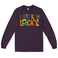 Plum Western lucky with clover St. Patricks day Long Sleeve Tee - HowdyJamesFarm