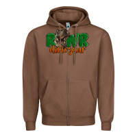 Chestnut Rawr Dinosaur Zipper Hoodie - LillyAllenDesigns