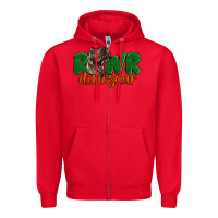 Red Rawr Dinosaur Zipper Hoodie - LillyAllenDesigns