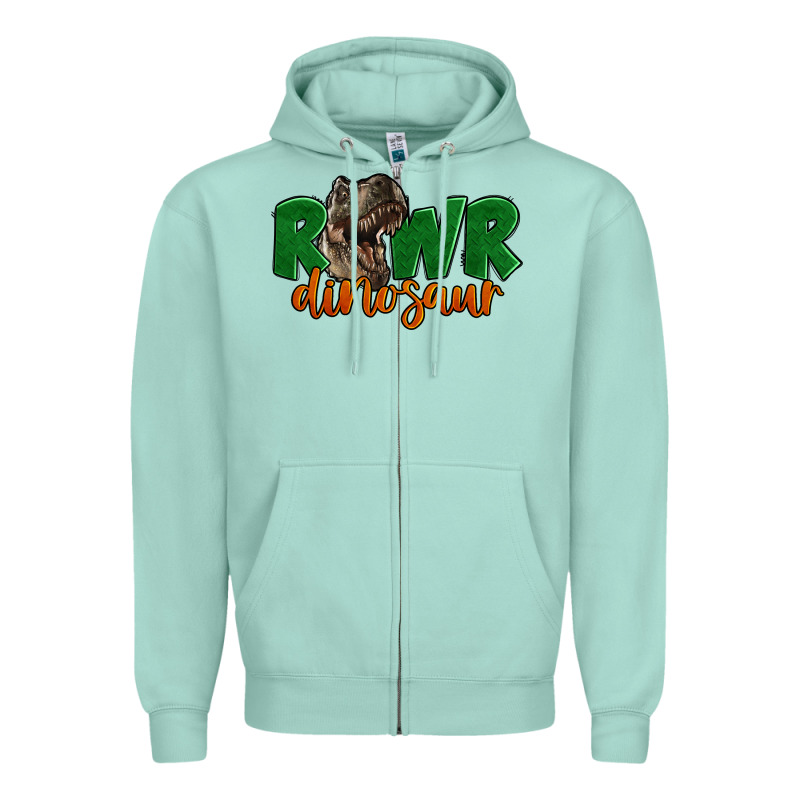 Rawr Dinosaur Zipper Hoodie by LillyAllenDesigns | Teevron