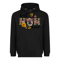 Black best mom ever with cow Heavyweight Hoodie - Artiststas