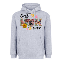 Heather Grey best mom ever with cow Heavyweight Hoodie - Artiststas