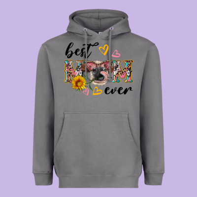 Best Mom Ever With Cow Heavyweight Hoodie Designed By Artiststas