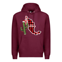 Burgundy Merry Christmas Premium Hoodie - CowhideDigitalArt
