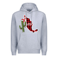 Heather Grey Merry Christmas Premium Hoodie - CowhideDigitalArt