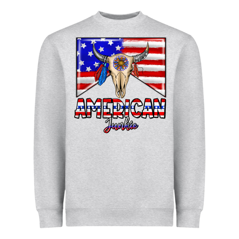American Junkie Heavyweight Sweatshirt by CowhideDigitalArt | Teevron