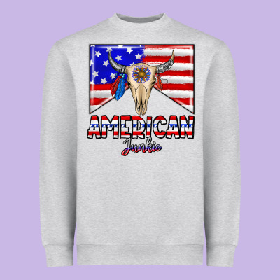 American Junkie Heavyweight Sweatshirt Designed By Cowhidedigitalart