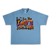 Pebble Blue For The Love Of Halloween Urban Heavy Tee - RanaPortraitStore