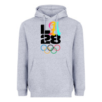 Heather Grey 2028 summer olympics Heavyweight Hoodie - FloraArt