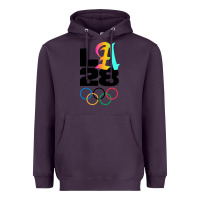 Plum 2028 summer olympics Heavyweight Hoodie - FloraArt