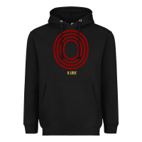 Black K Love 0 Heavyweight Hoodie - FloraArt