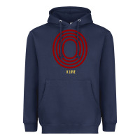 Navy K Love 0 Heavyweight Hoodie - FloraArt