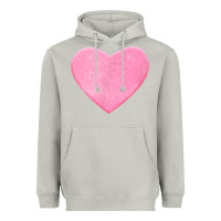 Moon Dust Valentines Pink Heart Heavyweight Hoodie - FloraArt