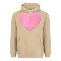 Mushroom Valentines Pink Heart Heavyweight Hoodie - FloraArt
