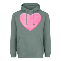 Sage Valentines Pink Heart Heavyweight Hoodie - FloraArt