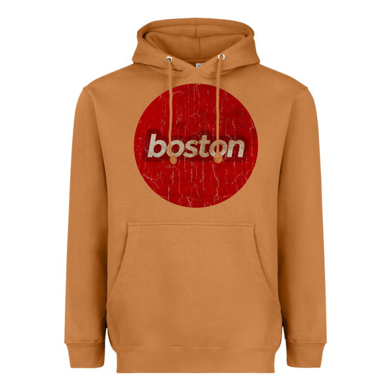 Boston   Simple Red Circle Vintage Heavyweight Hoodie by FloraArt | Teevron