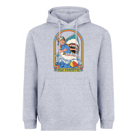 Heather Grey Stay Positive Classic Heavyweight Hoodie - FloraArt