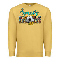Antique Gold western leopard cowhide sunflowers  glitter mom soccer Premium Sweatshirt - Artiststas