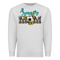 Dove Grey western leopard cowhide sunflowers  glitter mom soccer Premium Sweatshirt - Artiststas