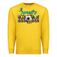 Lemon western leopard cowhide sunflowers  glitter mom soccer Premium Sweatshirt - Artiststas
