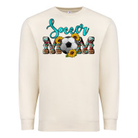 Sandshell western leopard cowhide sunflowers  glitter mom soccer Premium Sweatshirt - Artiststas
