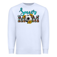 White western leopard cowhide sunflowers  glitter mom soccer Premium Sweatshirt - Artiststas