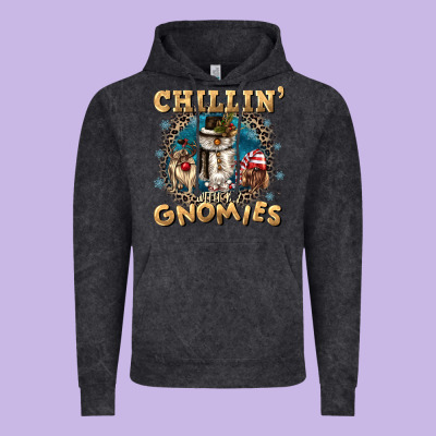 Chillin With My Gnomies Vintage Hoodie Designed By Cowgirlartshop