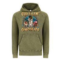 Vintage Olive chillin with my gnomies Vintage Hoodie - CowGirlArtShop