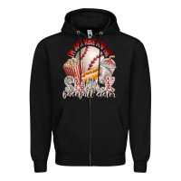 Black i am just here for the snack baseball sister Zipper Hoodie - RacoonDesign
