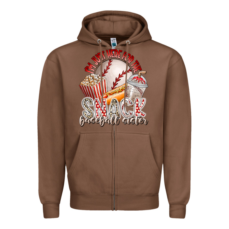 I Am Just Here For The Snack Baseball Sister Zipper Hoodie by RacoonDesign | Teevron