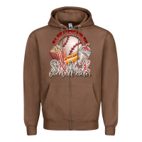Chestnut i am just here for the snack baseball sister Zipper Hoodie - RacoonDesign