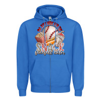 True Royal i am just here for the snack baseball sister Zipper Hoodie - RacoonDesign