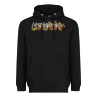 Black Snow White And The Seven Dwarfs Marching In Line Heavyweight Hoodie - FloraArt