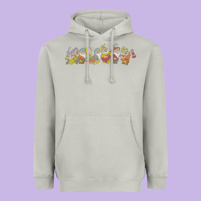 Snow White And The Seven Dwarfs Marching In Line Heavyweight Hoodie Designed By Floraart