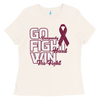 Bone Go Burgundy Fifht Hard Win The Fight Ladies Tee - Bettercallsaul