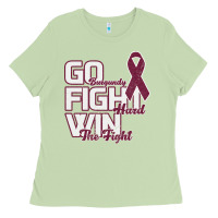 Matcha Go Burgundy Fifht Hard Win The Fight Ladies Tee - Bettercallsaul